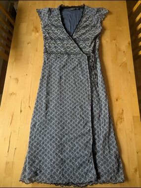Mexx Wrap-Style Blue Patterned Women’s Dress XS